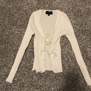 Tie front sweater